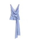 Dries Van Noten Colada Striped Wrap Top