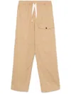 Dries Van Noten Cotton With Drawstring Trousers Beige In Beige