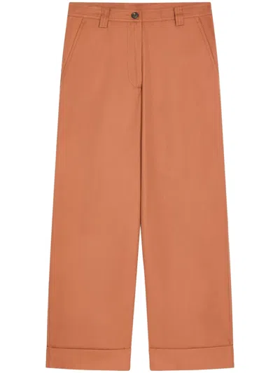 Dries Van Noten Cotton Trousers In Orange