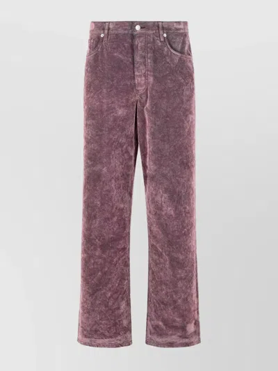 Dries Van Noten Cotton Trousers Five-pocket Design In Pink