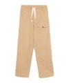 Dries Van Noten Cotton Trousers With Elastic Waistband And Pockets In Nude
