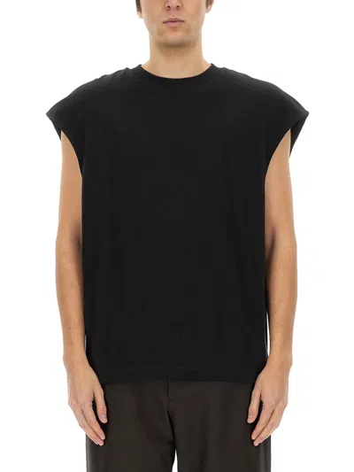 Dries Van Noten Classic White T-shirt With Soft Texture In Black