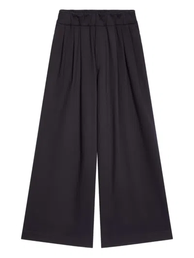 Dries Van Noten Hose Mit Weitem Bein In Black