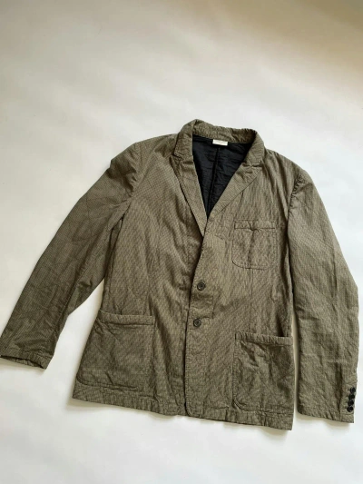 Pre-owned Dries Van Noten Cotton Wool Blazer Jackets In Brown/white/beige
