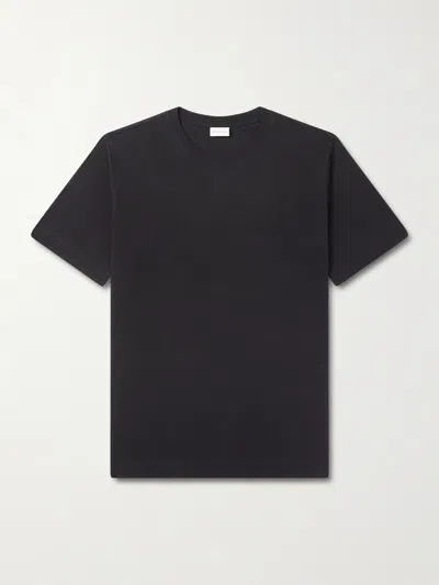Dries Van Noten Boxy-fit Black Short-sleeve T-shirt With Classic Crew Neckline
