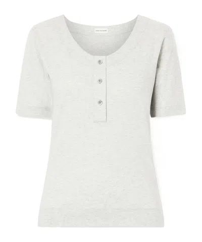 Dries Van Noten Cotton-jersey T-shirt In White