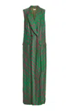 Dries Van Noten Covy Floor-length Jacquard Top In Green