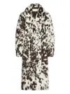 Dries Van Noten Cowhide-print Coat In Brown