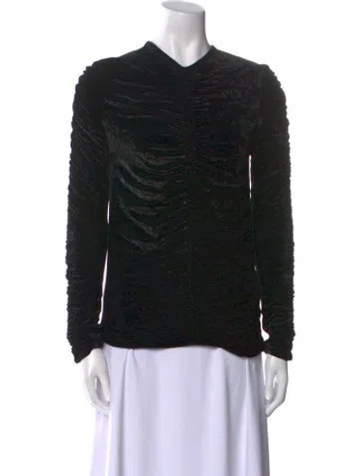 Pre-owned Dries Van Noten Cowl Neck Long Sleeve Sweatshirt In Black