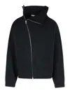Dries Van Noten Metro Asymmetric Zip Cardigan In Black