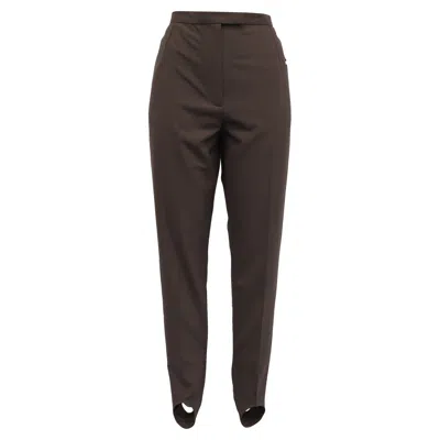 Dries Van Noten Crepe Skinny Pants In Brown Polyester