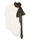 Dries Van Noten Cresta Fringed Top In White