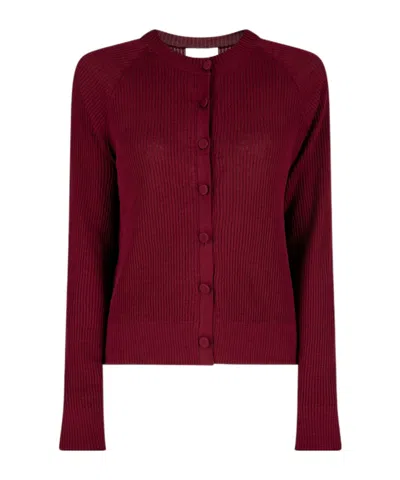 Dries Van Noten Crew Neck Cardigan In Red