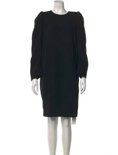 Pre-owned Dries Van Noten Crew Neck Knee-length Dress In Black