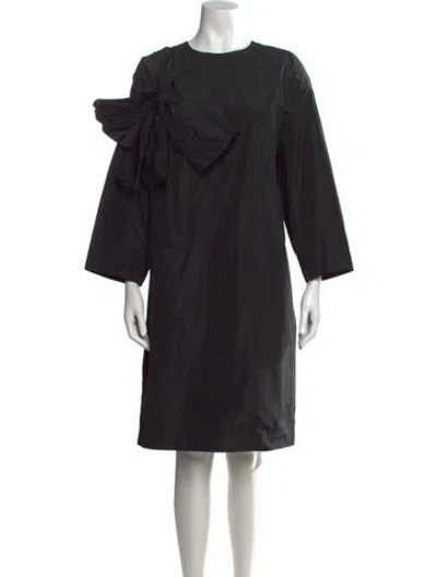 Pre-owned Dries Van Noten Crew Neck Knee-length Dress In Black