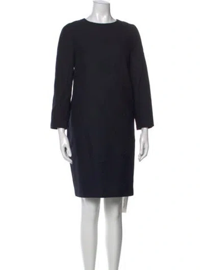 Pre-owned Dries Van Noten Crew Neck Knee-length Dress In Blue
