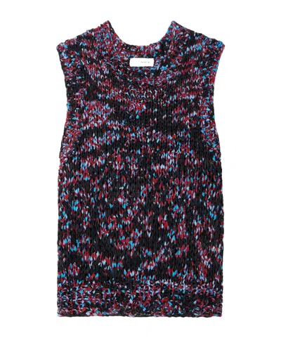 Dries Van Noten Crew Neck Knitted Vest In Black