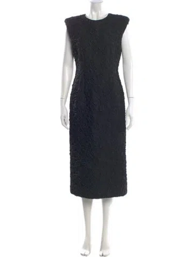 Pre-owned Dries Van Noten Crew Neck Long Dress W/ Tags In Black