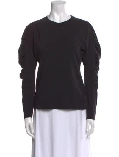 Pre-owned Dries Van Noten Crew Neck Long Sleeve Sweatshirt In Black