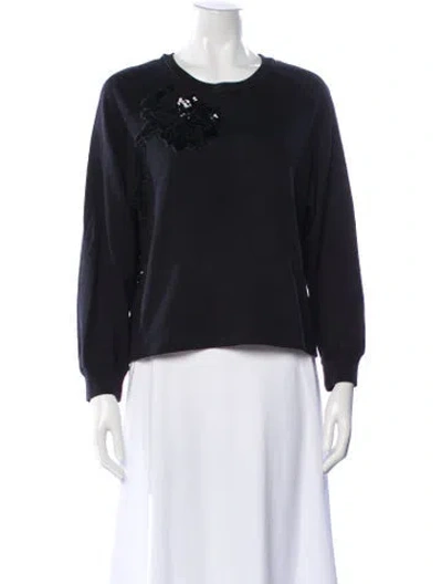Pre-owned Dries Van Noten Crew Neck Long Sleeve Sweatshirt In Black