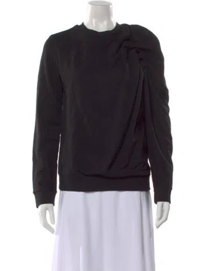 Pre-owned Dries Van Noten Crew Neck Long Sleeve Sweatshirt In Black