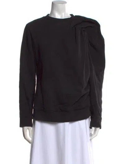 Pre-owned Dries Van Noten Crew Neck Long Sleeve Sweatshirt In Black