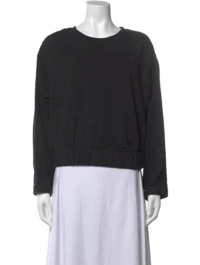 Pre-owned Dries Van Noten Crew Neck Long Sleeve Sweatshirt In Black