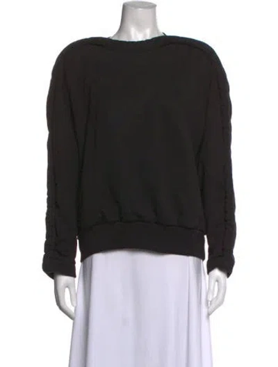 Pre-owned Dries Van Noten Crew Neck Long Sleeve Sweatshirt In Black