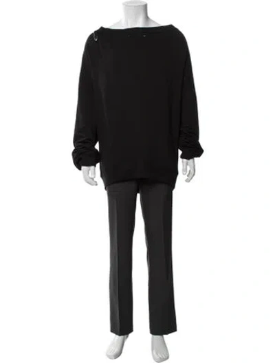 Pre-owned Dries Van Noten Crew Neck Long Sleeve Sweatshirt In Black