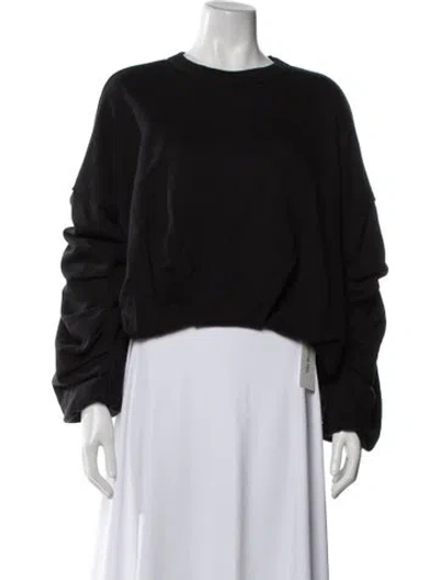 Pre-owned Dries Van Noten Crew Neck Long Sleeve Sweatshirt In Black