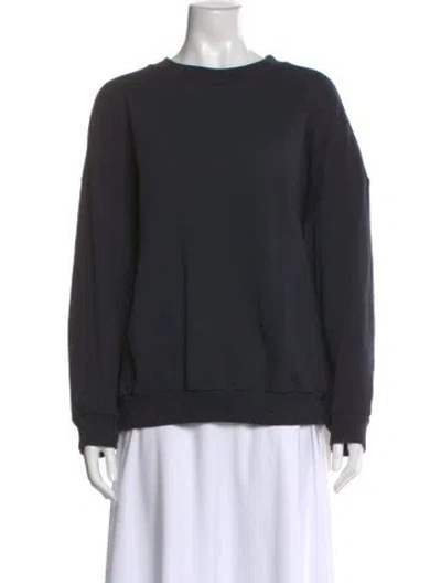 Pre-owned Dries Van Noten Crew Neck Long Sleeve Sweatshirt In Blue