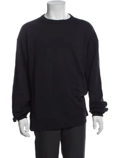 Pre-owned Dries Van Noten Crew Neck Long Sleeve Sweatshirt In Blue