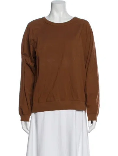 Pre-owned Dries Van Noten Crew Neck Long Sleeve Sweatshirt In Brown