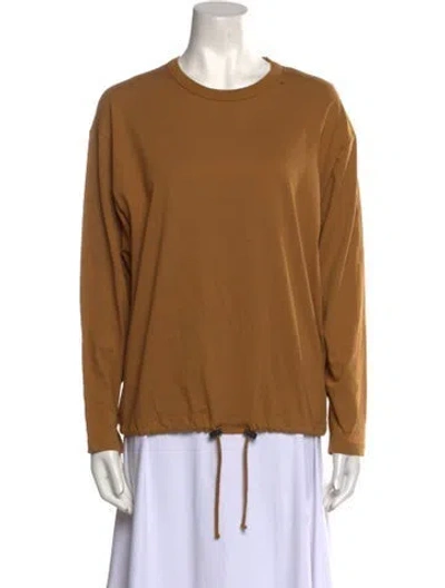 Pre-owned Dries Van Noten Crew Neck Long Sleeve Sweatshirt In Brown