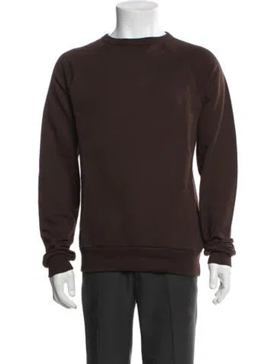 Pre-owned Dries Van Noten Crew Neck Long Sleeve Sweatshirt In Brown
