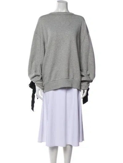 Pre-owned Dries Van Noten Crew Neck Long Sleeve Sweatshirt In Gray