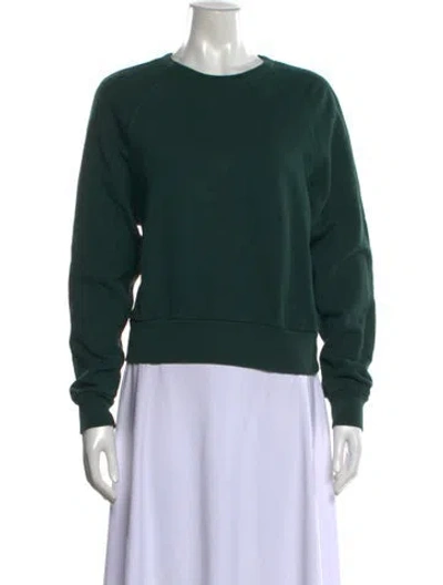 Pre-owned Dries Van Noten Crew Neck Long Sleeve Sweatshirt In Green