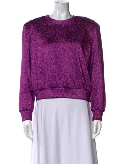Pre-owned Dries Van Noten Crew Neck Long Sleeve Sweatshirt In Purple