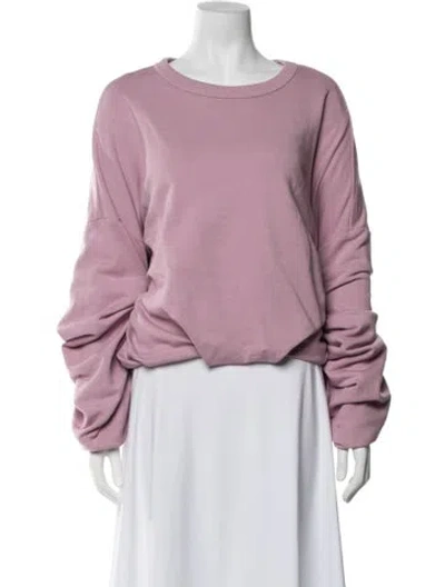 Pre-owned Dries Van Noten Crew Neck Long Sleeve Sweatshirt In Purple