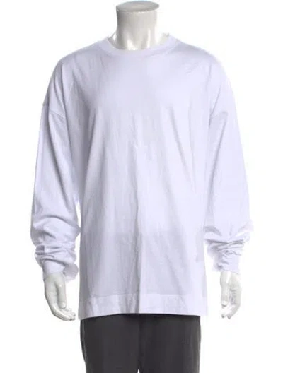 Pre-owned Dries Van Noten Crew Neck Long Sleeve T-shirt In White