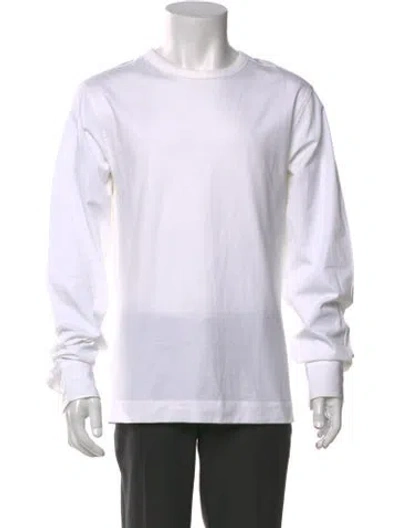 Pre-owned Dries Van Noten Crew Neck Long Sleeve T-shirt In White