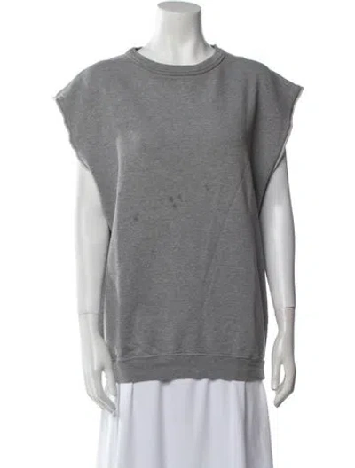 Pre-owned Dries Van Noten Crew Neck Short Sleeve Sweatshirt In Gray