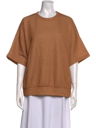 Pre-owned Dries Van Noten Crew Neck Short Sleeve Sweatshirt In Orange