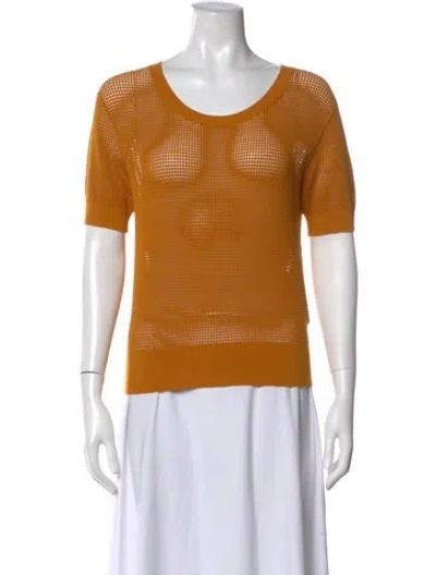 Pre-owned Dries Van Noten Crew Neck Short Sleeve Top In Orange