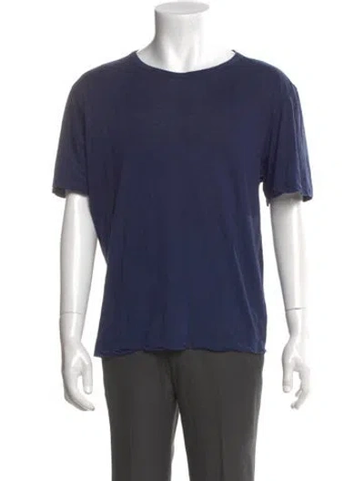 Pre-owned Dries Van Noten Crew Neck Short Sleeve T-shirt In Blue