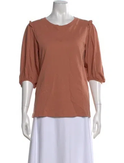 Pre-owned Dries Van Noten Crew Neck Short Sleeve T-shirt In Brown