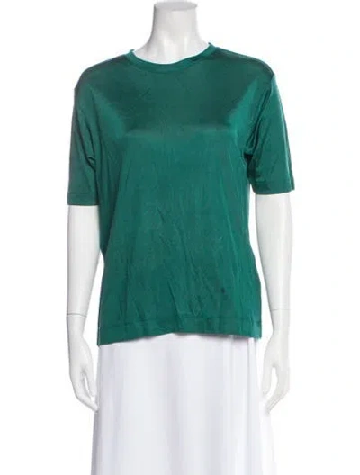 Pre-owned Dries Van Noten Crew Neck Short Sleeve T-shirt In Green