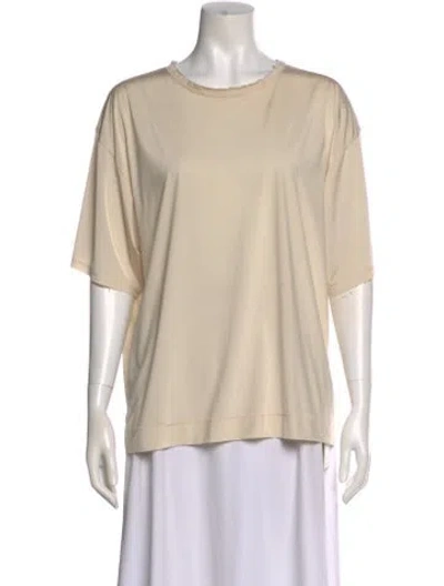 Pre-owned Dries Van Noten Crew Neck Short Sleeve T-shirt In Neutral