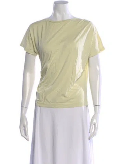 Pre-owned Dries Van Noten Crew Neck Short Sleeve T-shirt In Yellow