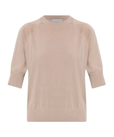 Dries Van Noten Crew Neck Short-sleeved T-shirt In Brown